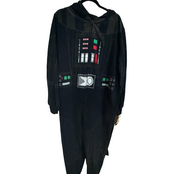 Disney Star Wars Men's Lg/XL Dark Vader One Piece Pajama NWT - Picture 1 of 6